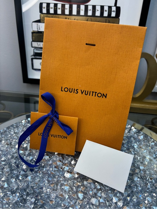 Louis Vuitton Accessories - Louis Vuitton orange paper shopping bag paired with a matching envelope